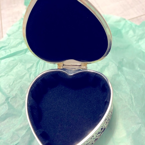 Jewelry Box - Silver Plated Heart ❤️ Design NEW - Picture 8 of 9